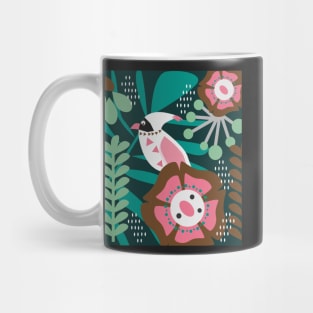 Tropical nocturnal decor with bird Mug